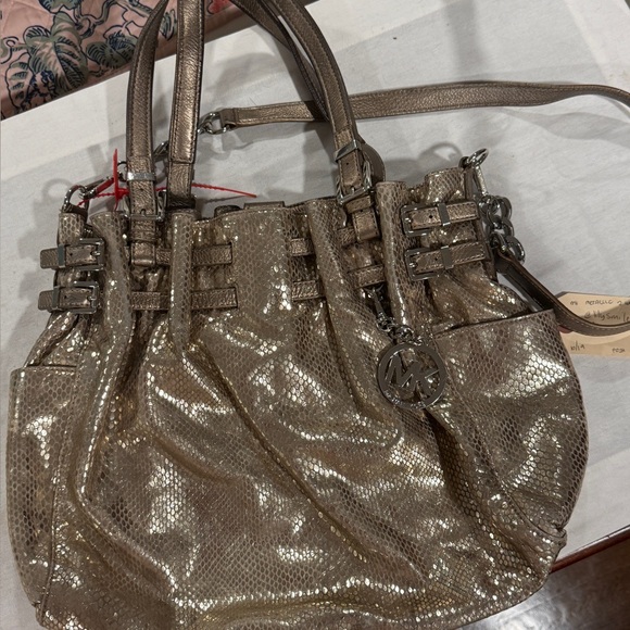 Michael Kors Metallic Gold Tote - Picture 1 of 5